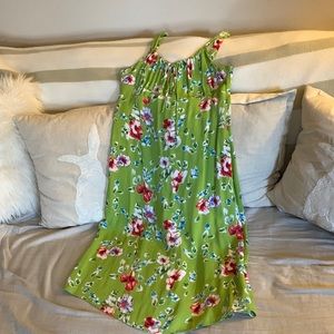 Beautiful, flattering lime green Summer/Spring floral dress from local boutique